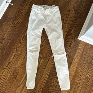 Abercrombie White Skinny Jeans